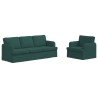 Ensemble de Canapés 2 pcs Vert foncé 201 x 80 x 85 cm tissu 580885580885