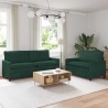 Ensemble de Canapés 2 pcs Vert foncé Velours 580886580886