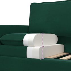 Ensemble de Canapés 2 pcs Vert foncé Velours 580886580886