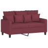 Ensemble de canapés 3 pcs avec coussins Rouge bordeaux Tissu 580887580887
