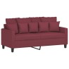 Ensemble de canapés 3 pcs avec coussins Rouge bordeaux Tissu 580887580887