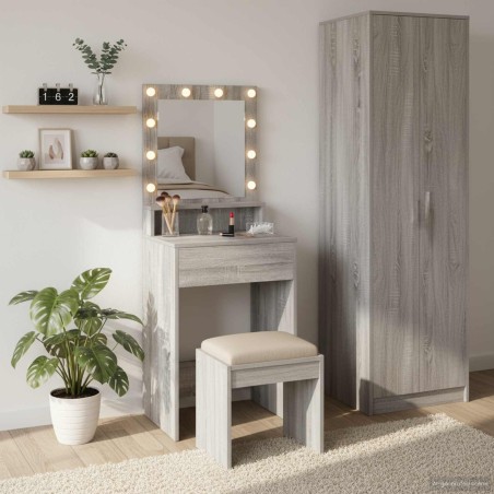 Table de Toilette avec étagère Gris Sonoma 50 x 41 x 135 cm 580890580890