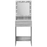 Table de Toilette avec étagère Gris Sonoma 50 x 41 x 135 cm 580890580890