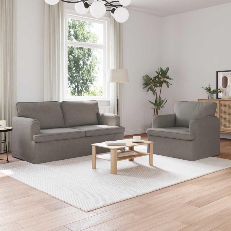Ensemble de Canapés 2 pcs Taupe 162 x 80 x 85 cm tissu 580891580891