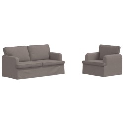 Ensemble de Canapés 2 pcs Taupe 162 x 80 x 85 cm tissu 580891580891