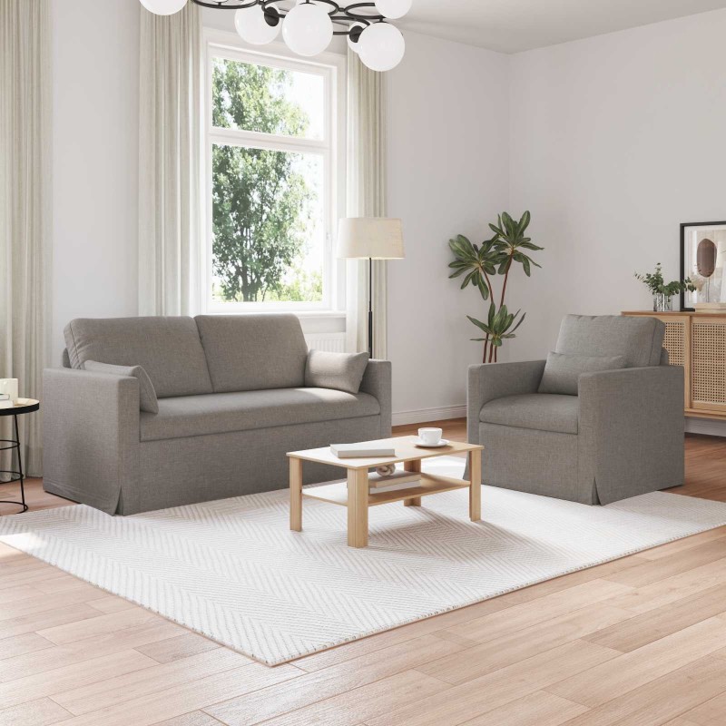 Ensemble de Canapés 2 pcs Taupe 158 x 78 x 80 cm tissu 580892580892
