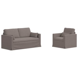 Ensemble de Canapés 2 pcs Taupe 158 x 78 x 80 cm tissu 580892580892