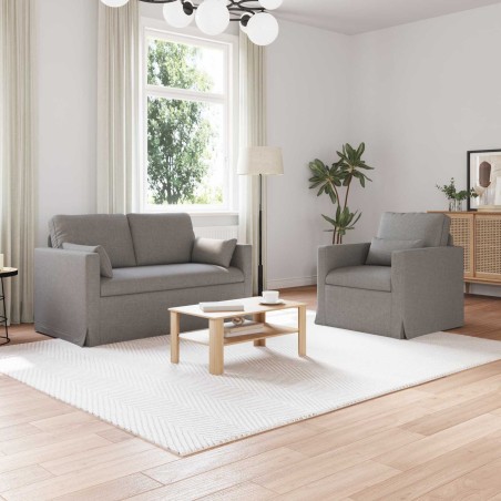 Ensemble de Canapés 2 pcs Taupe 139 x 78 x 80 cm tissu 580893580893
