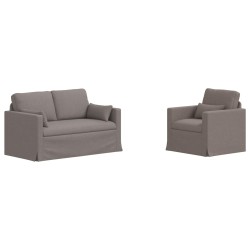 Ensemble de Canapés 2 pcs Taupe 139 x 78 x 80 cm tissu 580893580893