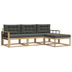 Ensemble de canapés d'extérieur 4 pcs Blanc et anthracite 580897580897