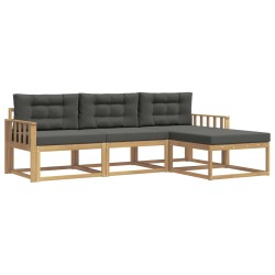 Ensemble de canapés d'extérieur 4 pcs Blanc et anthracite 580898580898
