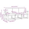 Ensemble de canapés d'extérieur 3 pcs 580900580900