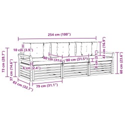 Ensemble de canapés d'extérieur 3 pcs Blanc et anthracite 580902580902
