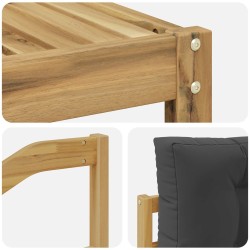 Ensemble de canapés d'extérieur 4 pcs Blanc et anthracite 580903580903