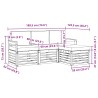 Ensemble de canapés d'extérieur 4 pcs Blanc et anthracite 580904580904