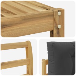Ensemble de canapés d'extérieur 4 pcs Blanc et anthracite 580905580905
