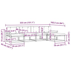 Ensemble de canapés d'extérieur 4 pcs Blanc et anthracite 580905580905