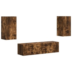 Ensemble meuble TV 4 pcs Chêne fumé Bois d'ingénierie 580911580911