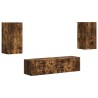 Ensemble meuble TV 4 pcs Chêne fumé Bois d'ingénierie 580911580911