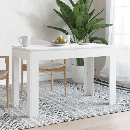 Table de salle à manger Blanc 120x60x76 cm Bois d'ingénierie 580913580913
