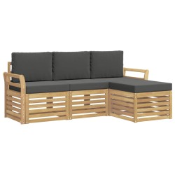 Ensemble de canapés d'extérieur 4 pcs Blanc et anthracite 580915580915