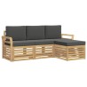 Ensemble de canapés d'extérieur 4 pcs Blanc et anthracite 580915580915