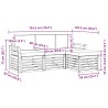 Ensemble de canapés d'extérieur 4 pcs Blanc et anthracite 580915580915