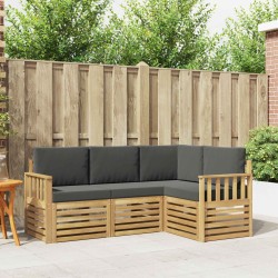 Ensemble de canapés d'extérieur 4 pcs Blanc et anthracite 580916580916