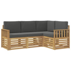 Ensemble de canapés d'extérieur 4 pcs Blanc et anthracite 580916580916