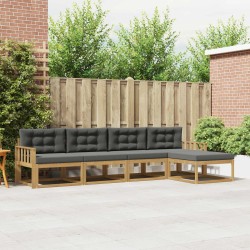 Ensemble de canapés d'extérieur 4 pcs Blanc et anthracite 580918580918