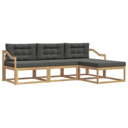 Ensemble de canapés d'extérieur 4 pcs Blanc et anthracite 580919580919