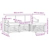 Ensemble de canapés d'extérieur 4 pcs Blanc et anthracite 580921580921