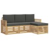 Ensemble de canapés d'extérieur 4 pcs Blanc et anthracite 580922580922