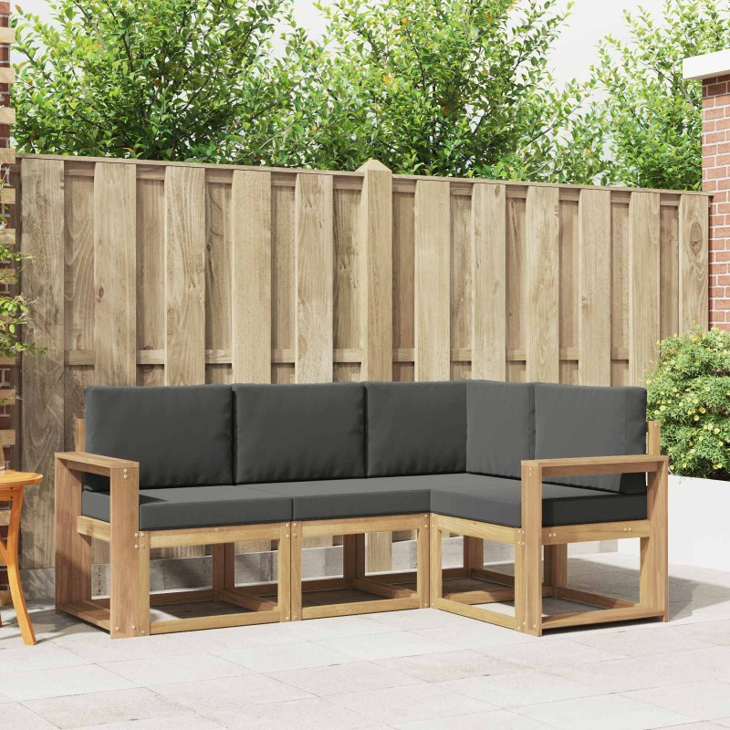 Ensemble de canapés d'extérieur 4 pcs Blanc et anthracite 580924580924