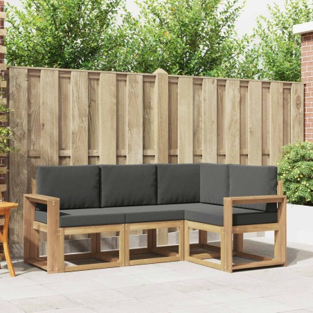 Ensemble de canapés d'extérieur 4 pcs Blanc et anthracite 580924580924