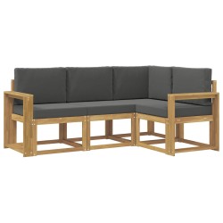 Ensemble de canapés d'extérieur 4 pcs Blanc et anthracite 580924580924