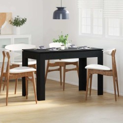Table de salle à manger en chêne noir 120x60x76 cm bois d'ingénierie 580925580925