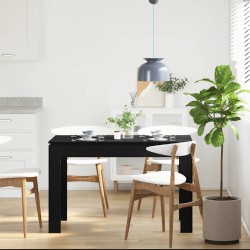Table de salle à manger en chêne noir 120x60x76 cm bois d'ingénierie 580925580925