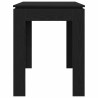 Table de salle à manger en chêne noir 120x60x76 cm bois d'ingénierie 580925580925