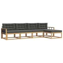 Ensemble de canapés d'extérieur 4 pcs Blanc et anthracite 580926580926