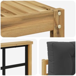 Ensemble de canapés d'extérieur 4 pcs Blanc et anthracite 580926580926