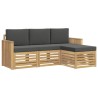 Ensemble de canapés d'extérieur 4 pcs Blanc et anthracite 580927580927