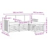 Ensemble de canapés d'extérieur 4 pcs Blanc et anthracite 580927580927