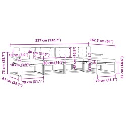 Ensemble de canapés d'extérieur 4 pcs Blanc et anthracite 580928580928