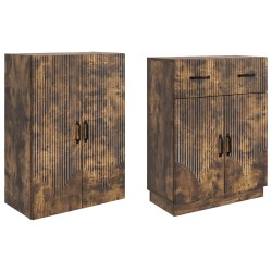 Ensemble de Meubles 2 pcs Chêne fumé Bois d'ingénierie 580931580931