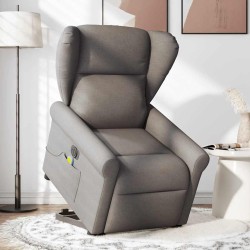 Fauteuil inclinable de massage électrique Taupe Tissu 580933580933