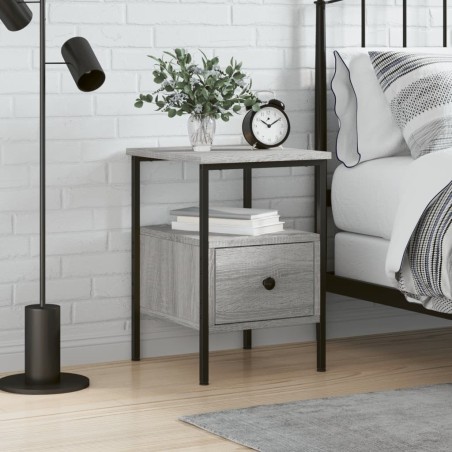 Table de chevet sonoma gris 34x36x50 cm bois d'ingénierie 580935580935