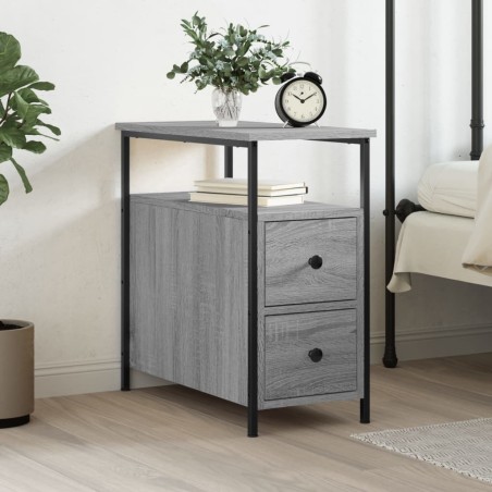 Table de chevet sonoma gris 30x60x60 cm bois d'ingénierie 580937580937