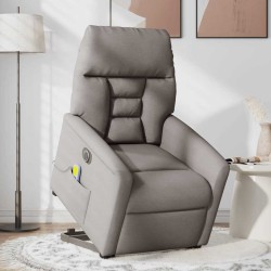 Fauteuil inclinable de massage électrique Taupe Tissu 580938580938