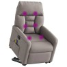 Fauteuil inclinable de massage électrique Taupe Tissu 580938580938